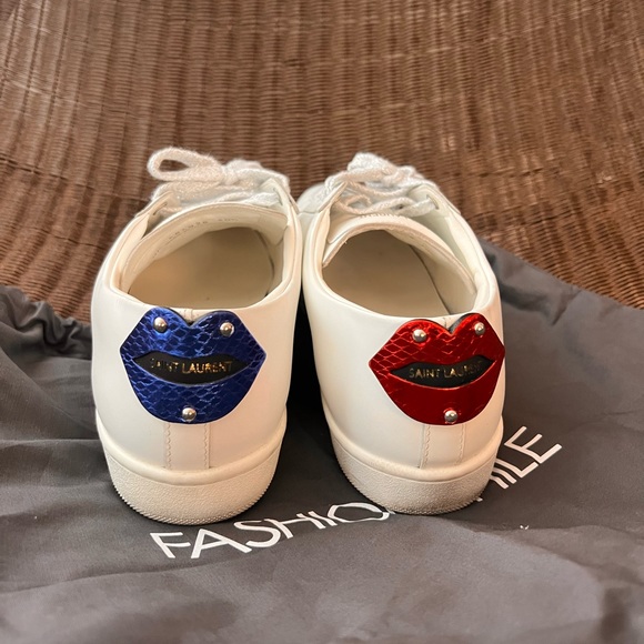 Yves Saint Laurent women’s sneakers with Lips details size 41 1/2 (US-10.5) - Picture 7 of 8